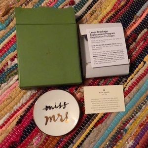Kate Spade bridal party ring dish NWT